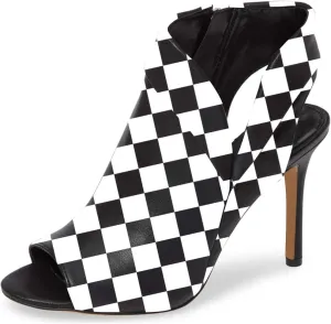 YDN Women Chic Peep Toe Stiletto High Heel Short Booties Cutout Slingback Side Zippers Walking Shoes