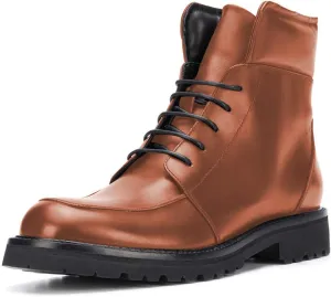 YDN Women Classic Round Toe Lug Sole Combat Ankle Boots Trendy Lace Up Chunky Low Heel Dress Booties Shoes