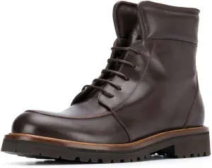 YDN Women Classic Round Toe Lug Sole Combat Ankle Boots Trendy Lace Up Chunky Low Heel Dress Booties Shoes