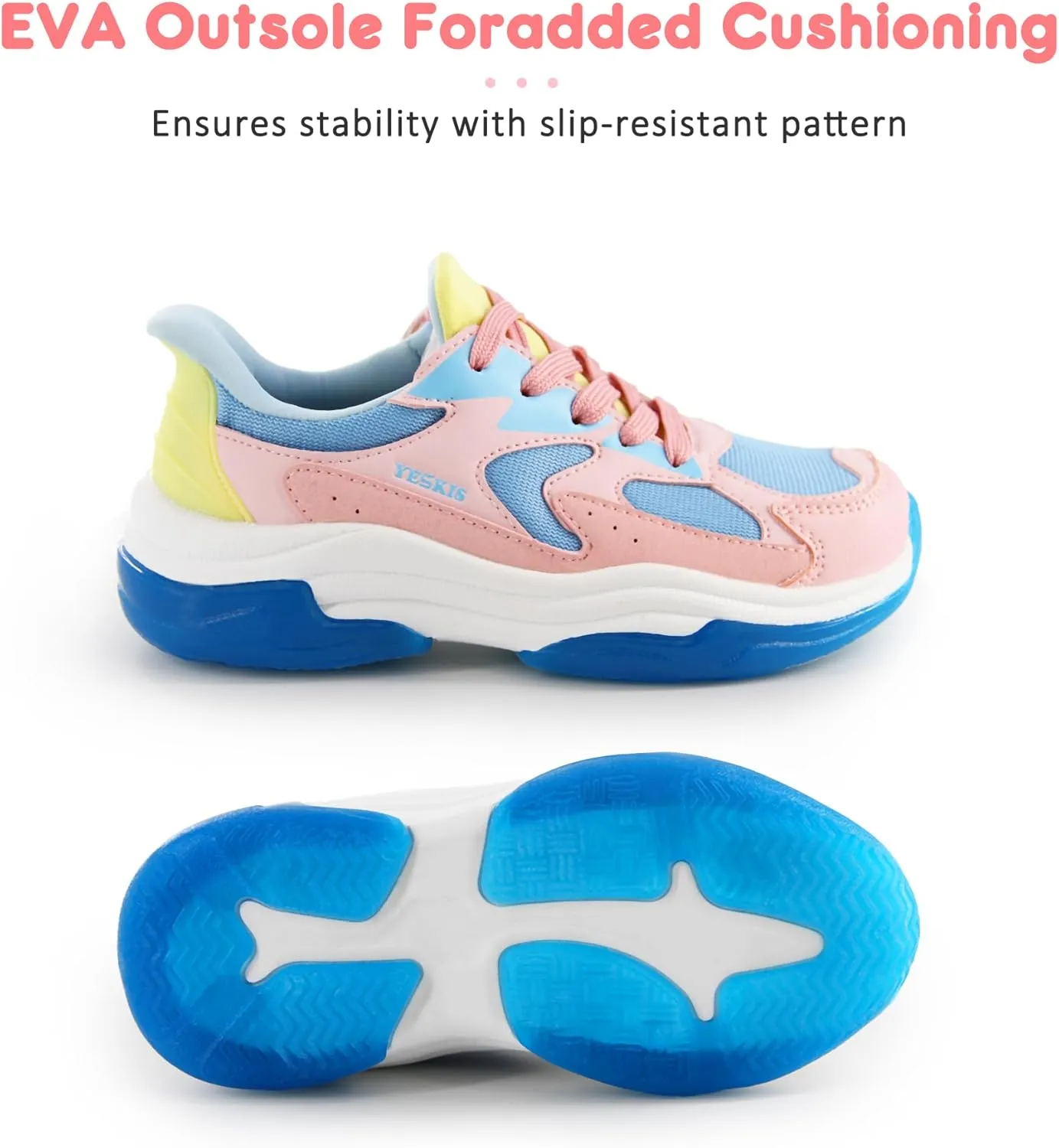 YESKIS Boys Girls Light Up Shoes Kids Lightweight Breathable Mesh Led Flashing Fashion Running Sneakers for Toddler Little Kid