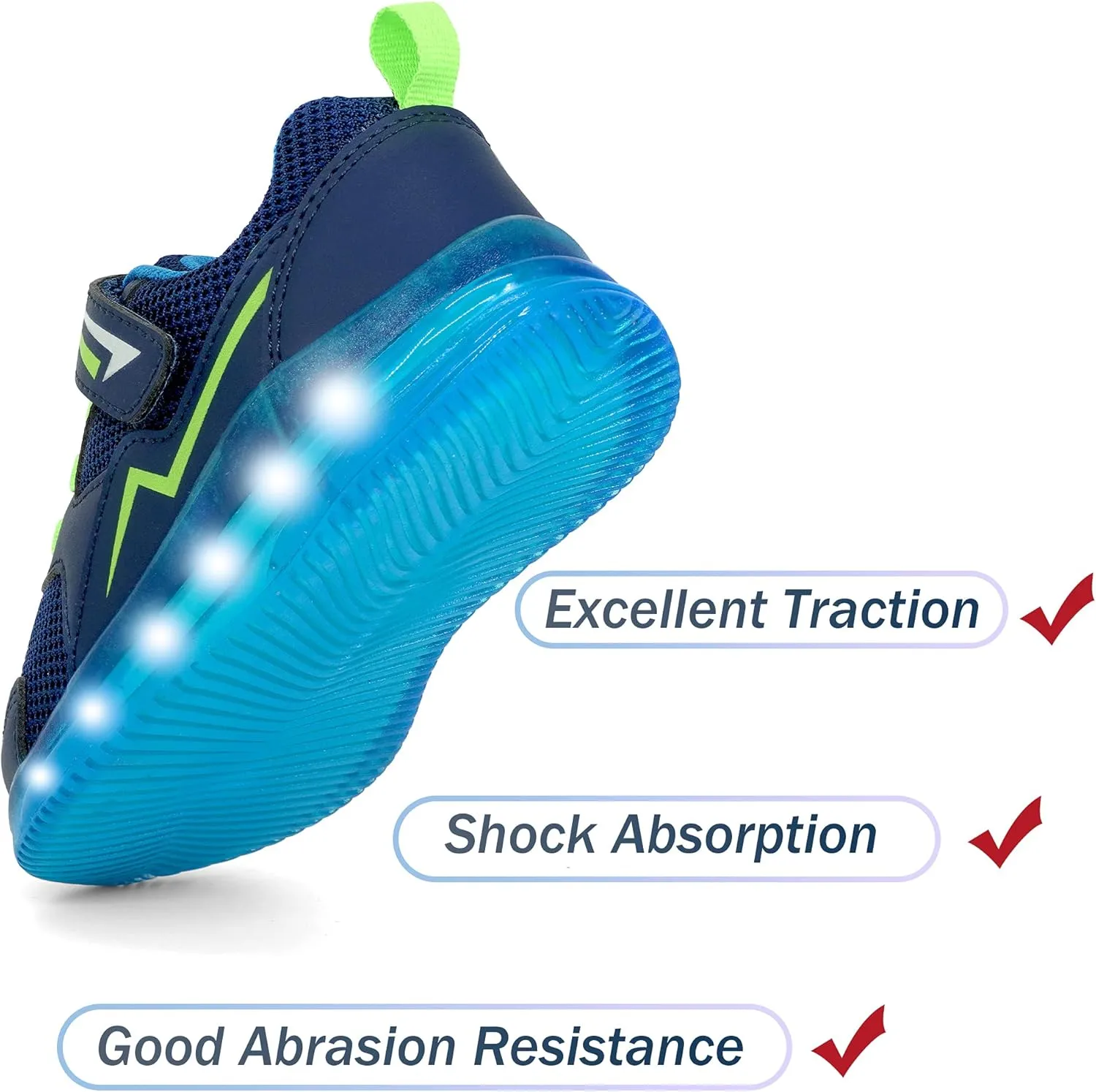 YESKIS Toddler Boys Girls Light Up Shoes LED Flashing Lightweight Mesh Breathable Adorable Running Sneakers for Toddler and Little Kid