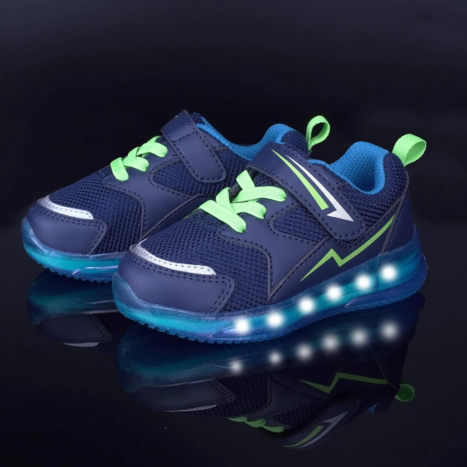 YESKIS Toddler Boys Girls Light Up Shoes LED Flashing Lightweight Mesh Breathable Adorable Running Sneakers for Toddler and Little Kid