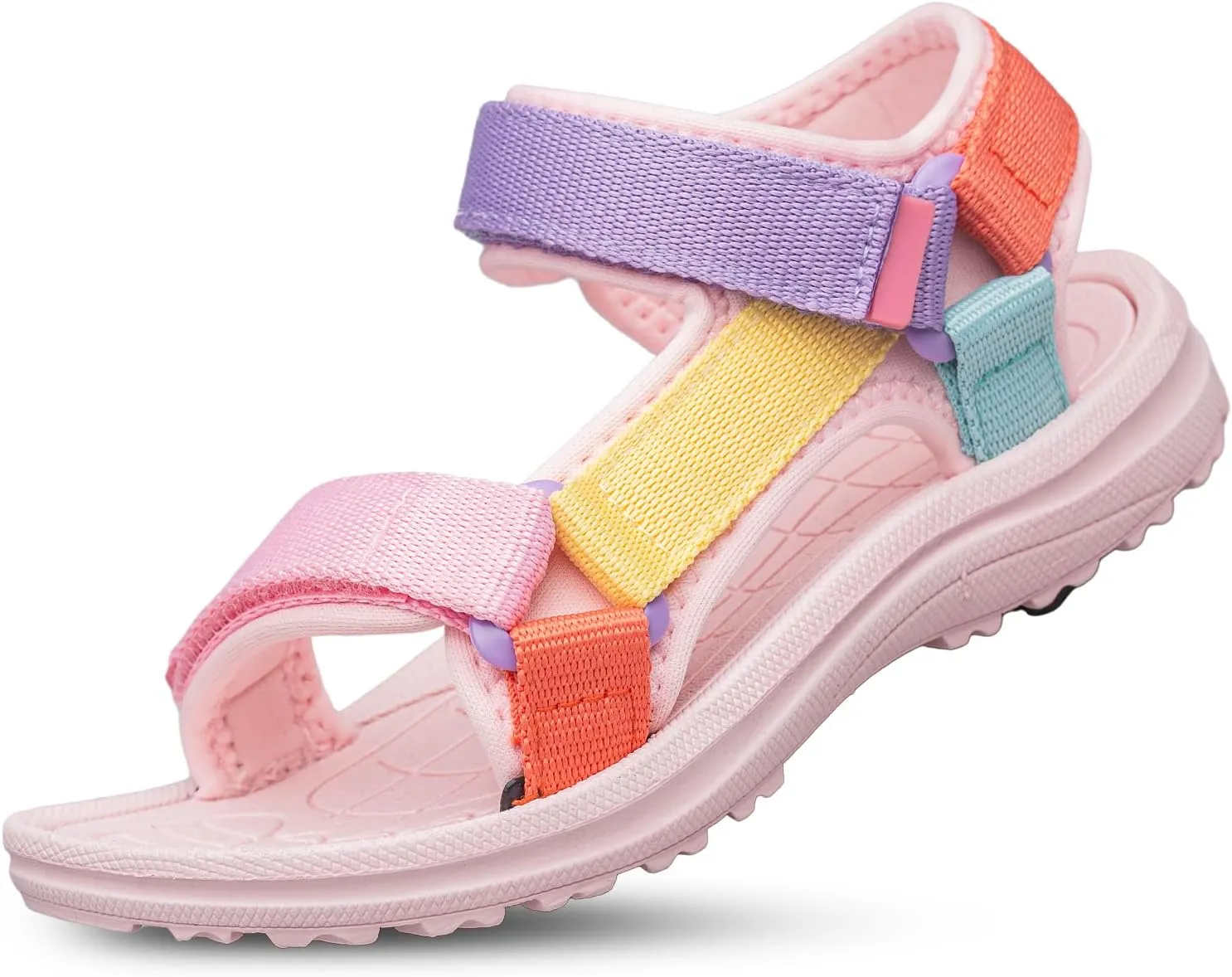 YHOON Boys Girls Sandals Adjustable Double Strap Open-Toe Athletic Lightweight Unisex Child Sport Sandals Summer Outdoor(Toddler/Little Kid/Big Kid)
