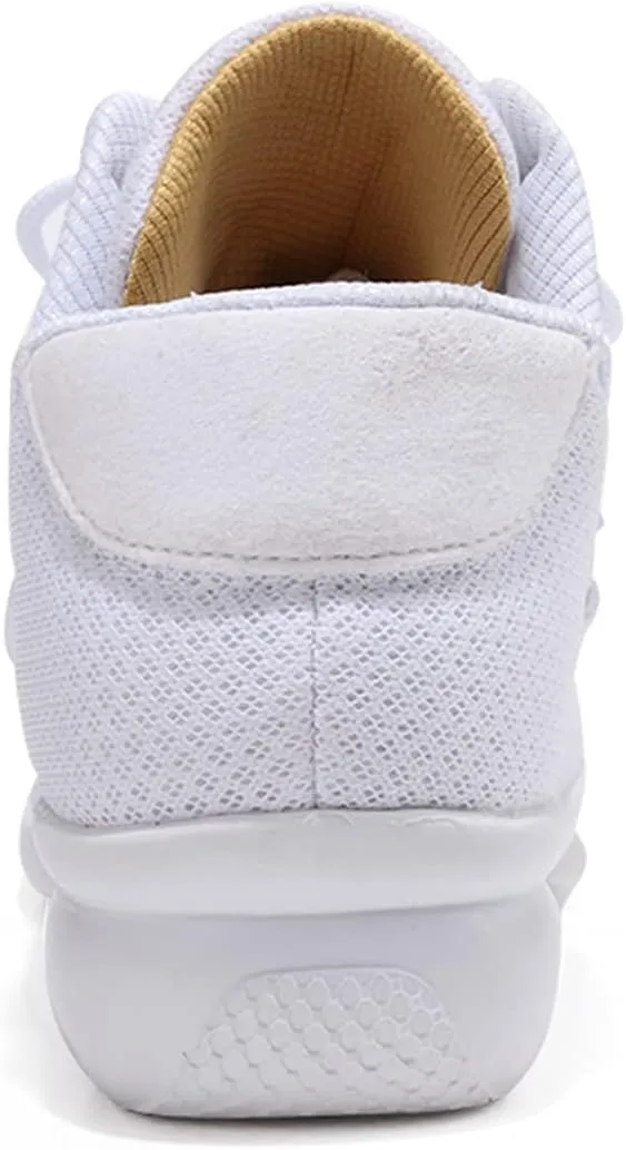YUKTOPA Womens Dance Sneakers Jazz Shoes Lace-up Walking Shoes Lightweight Breathable Lady Platform Shoes