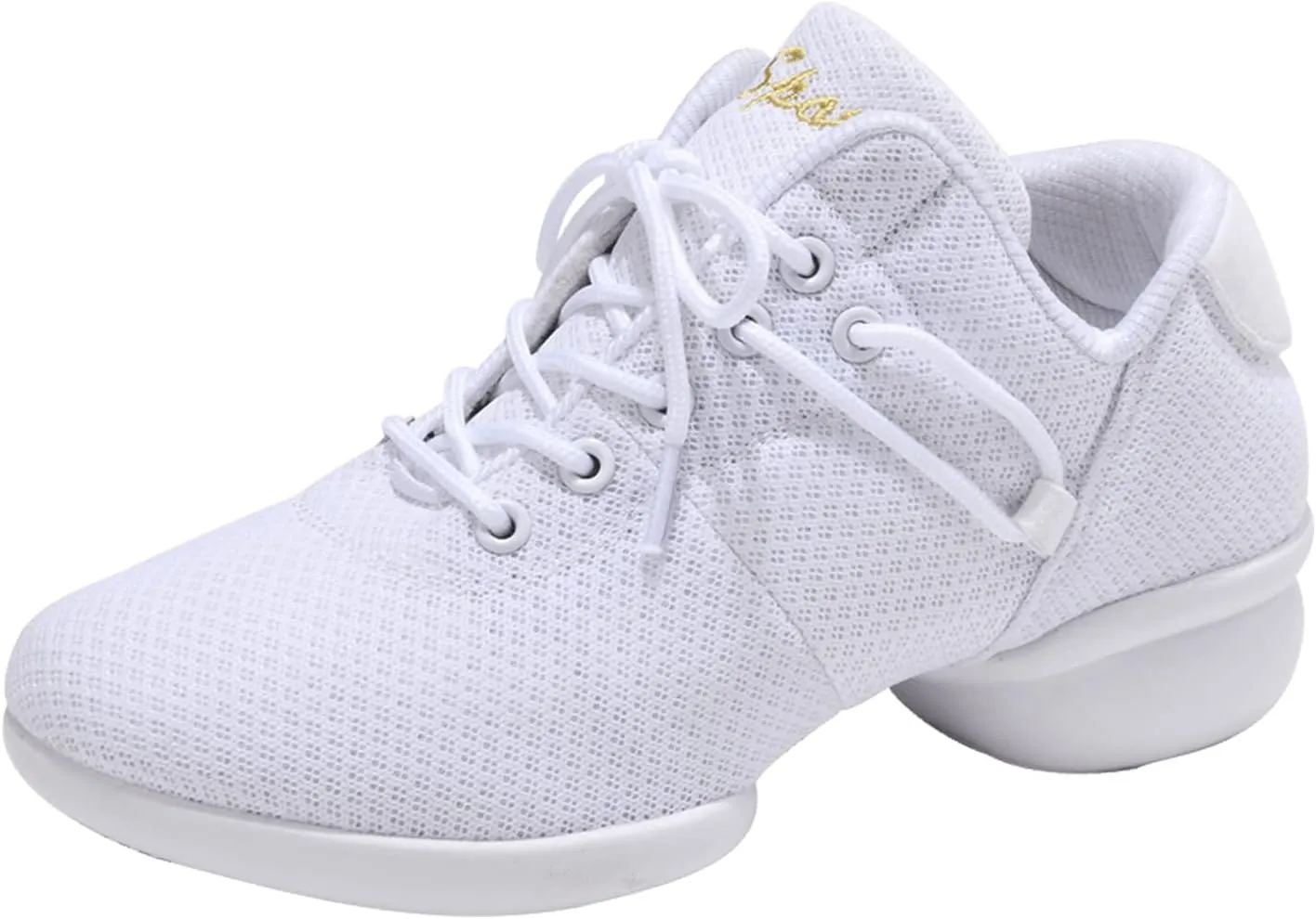 YUKTOPA Womens Dance Sneakers Jazz Shoes Lace-up Walking Shoes Lightweight Breathable Lady Platform Shoes
