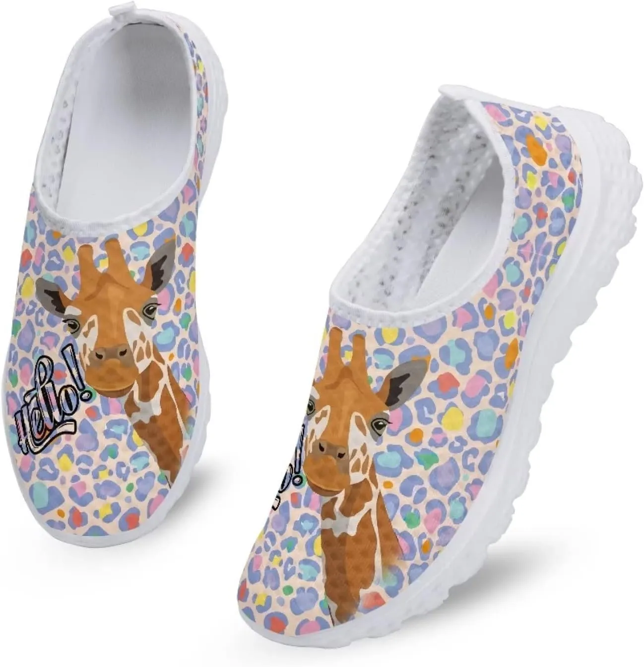 Yzaoxia Running Shoes for Women Size 5.5-11.5 Slip on Athletic Shoes Breathable Mesh Sneakers Flats